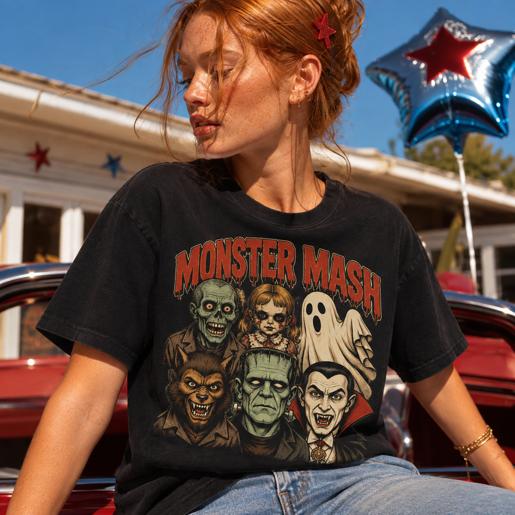 Monster Mash Vintage Horror T-Shirt