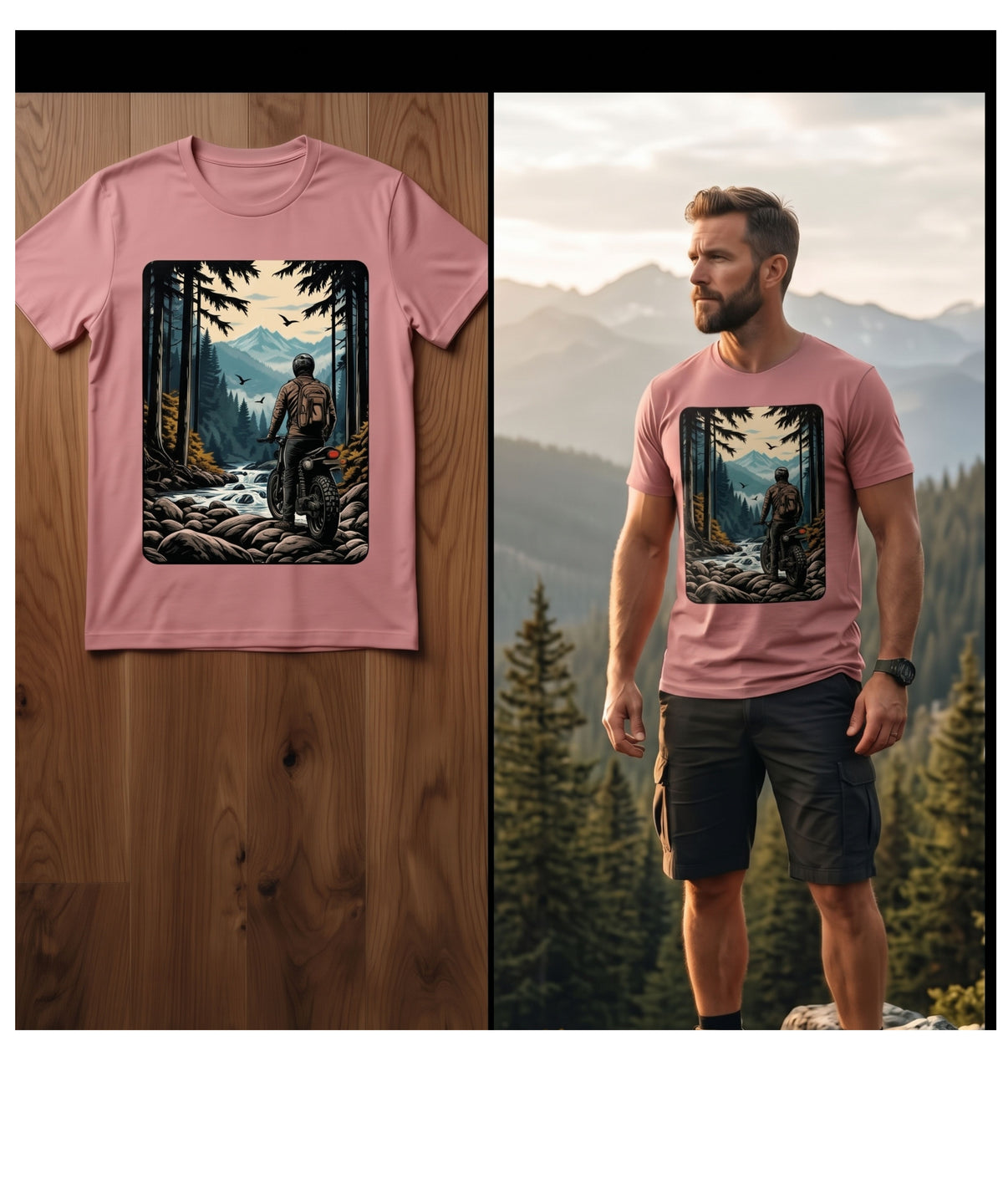 Moto River Adventure Graphic T-Shirt | Ghoulnest