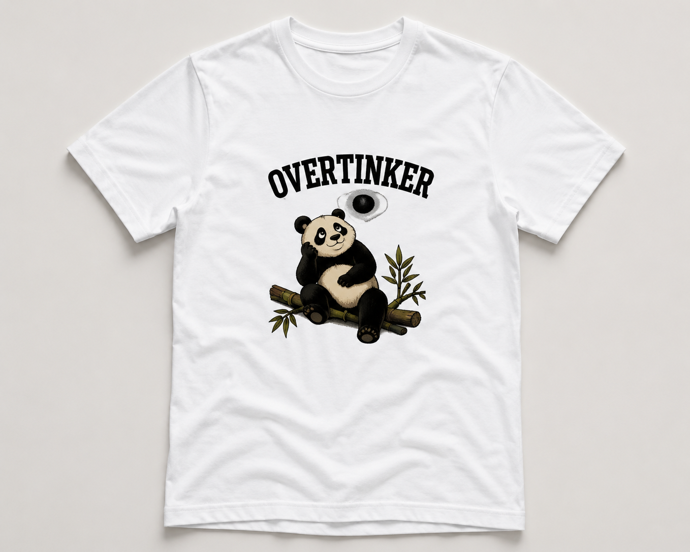 Overthinker Panda T-Shirt | Funny Introvert Graphic Tee
