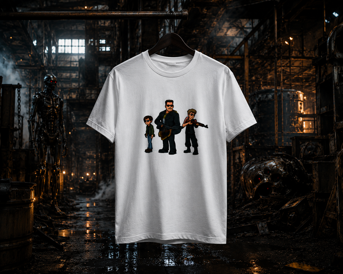 Retro Sci-Fi Action Graphic T-Shirt