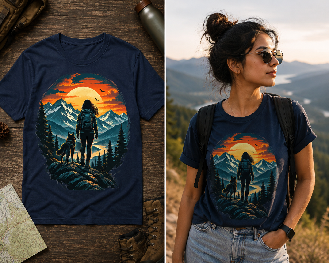 Adventure With My Dog Graphic T-Shirt – Women’s