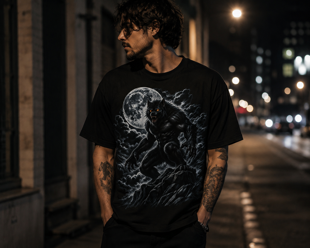 Werewolf Gothic Horror Graphic Tee