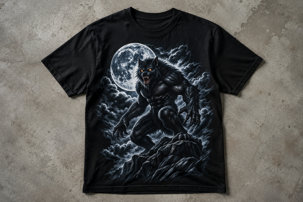 Werewolf Gothic Horror Graphic Tee