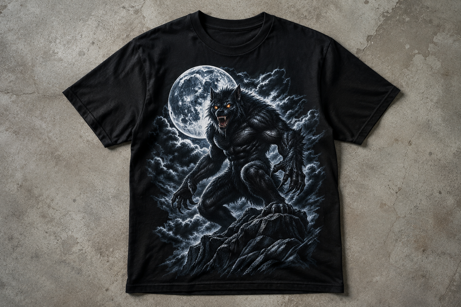 Werewolf Gothic Horror Graphic Tee