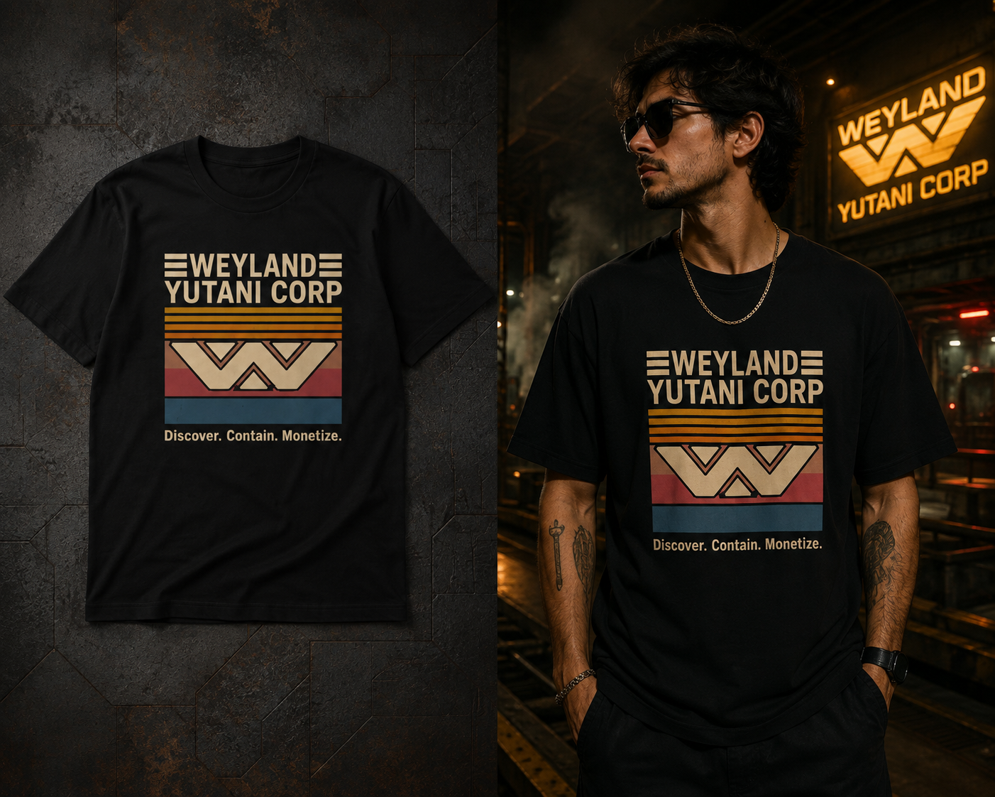 Weyland-Yutani Corporation Retro T-Shirt | Sci-Fi Horror Inspired Graphic Tee