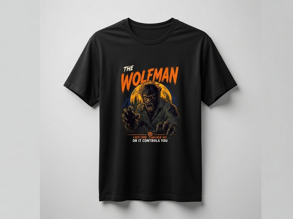 The Wolfman Graphic T-Shirt – Vintage Horror Monster Tee