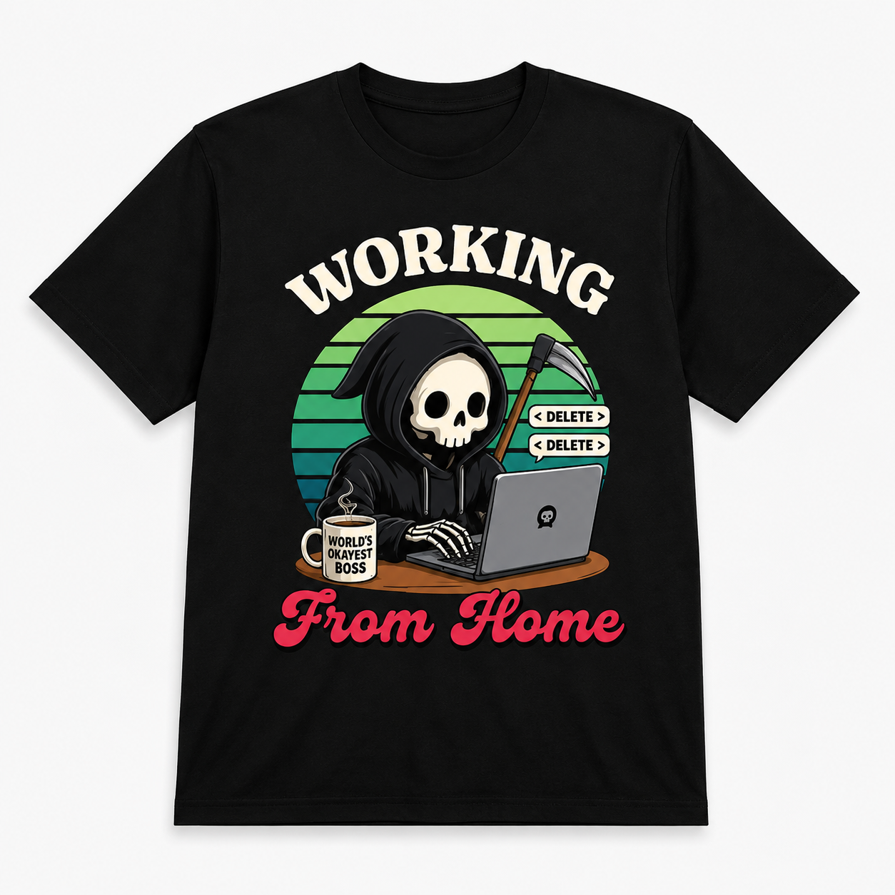 Working From Home Grim Reaper T-Shirt