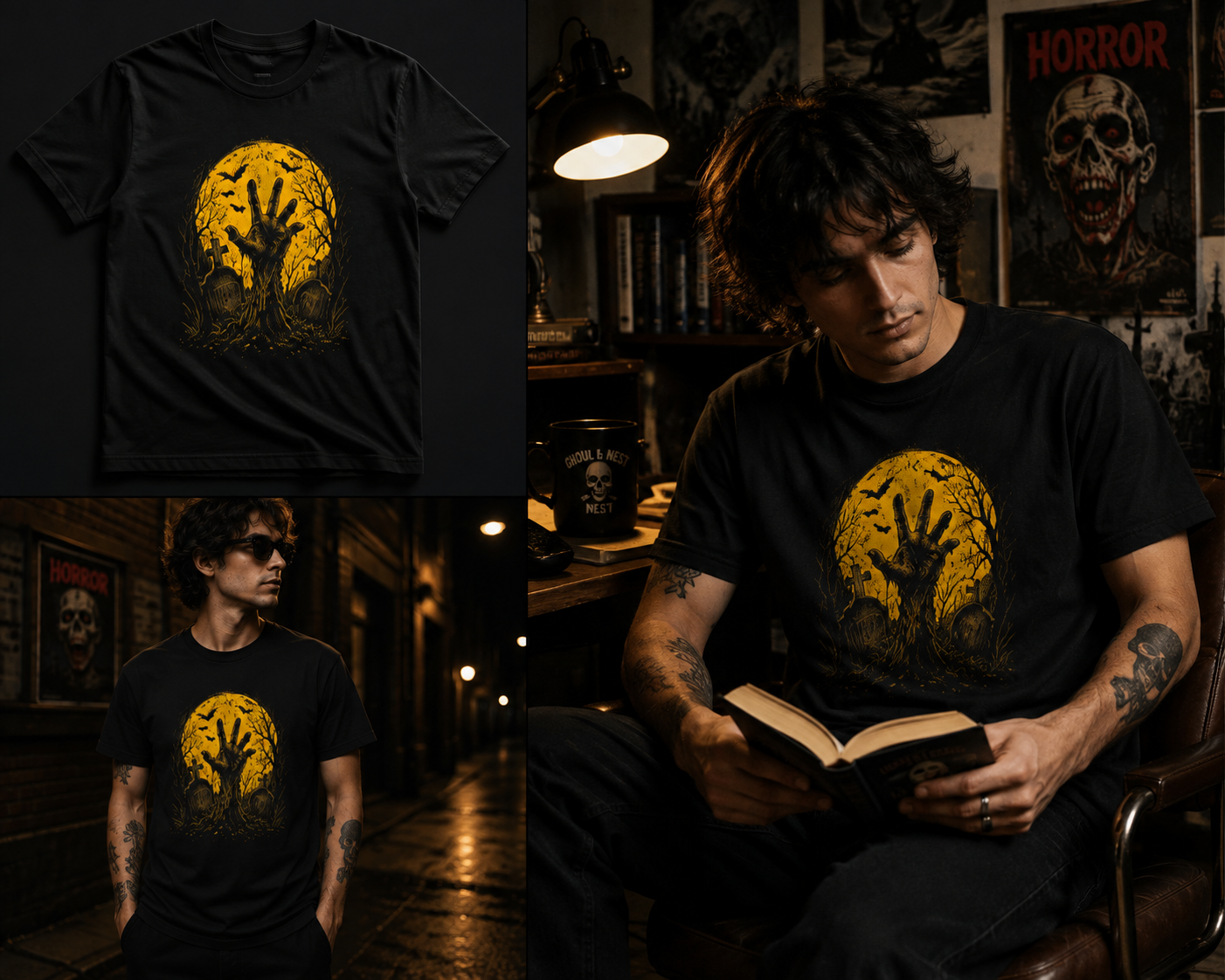 Zombie Hand T-Shirt – Vintage Graveyard Horror Tee